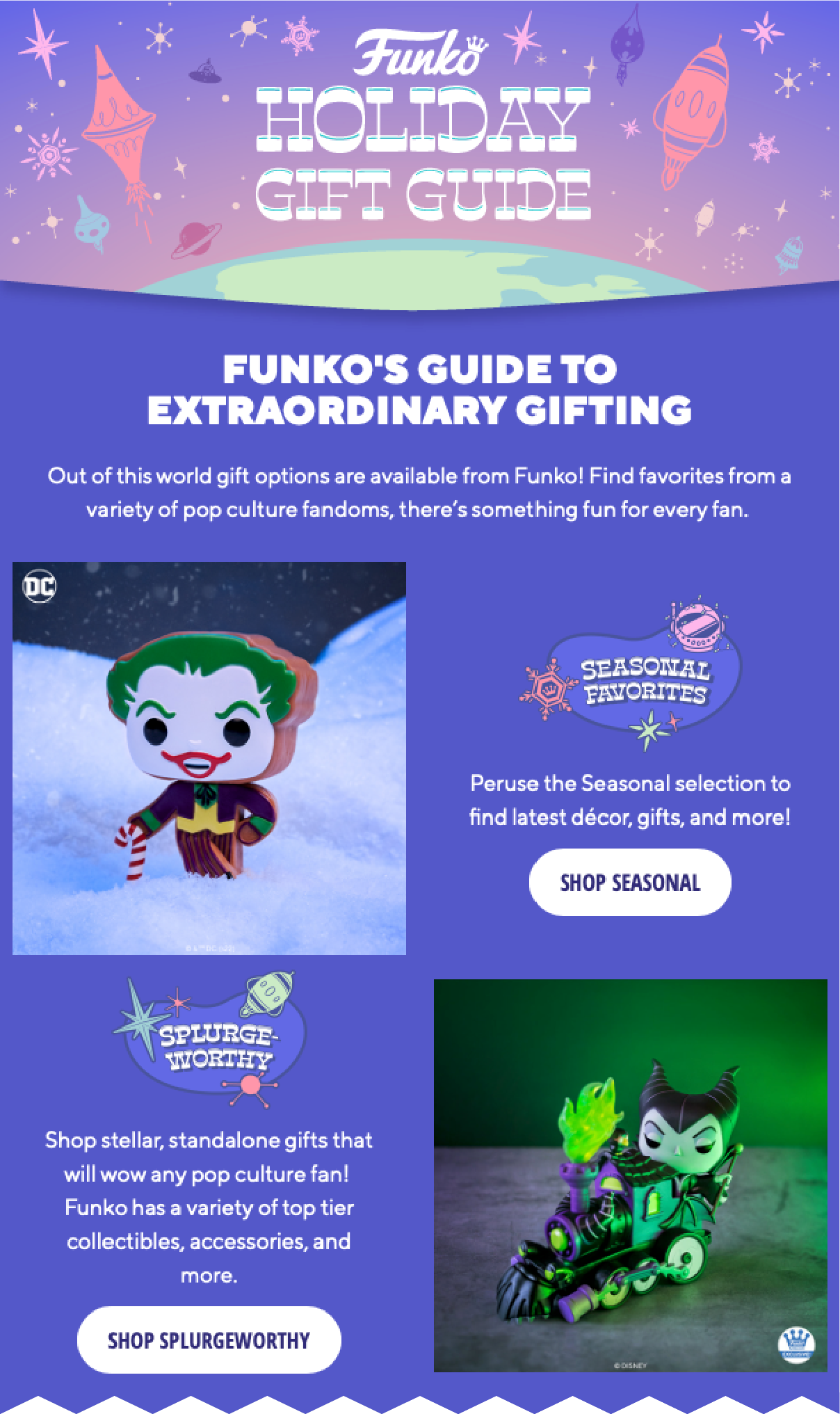 Funko Holiday Gift Guide Newsletter