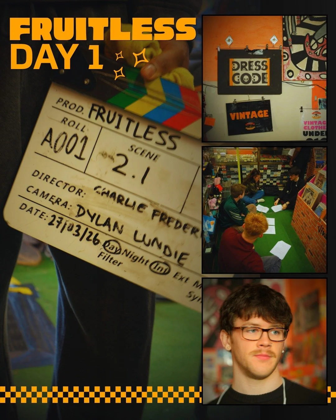DAY ONE FILMING DONE - Thank you to Linda from Dress Code for letting us film in her beautiful store. And thank you to all the cast and crew for doing such a good job. 

@theo_k.b - BTS

#shortfilm #indiefilm #studentfilm #uop #graduatefilm #film #fi