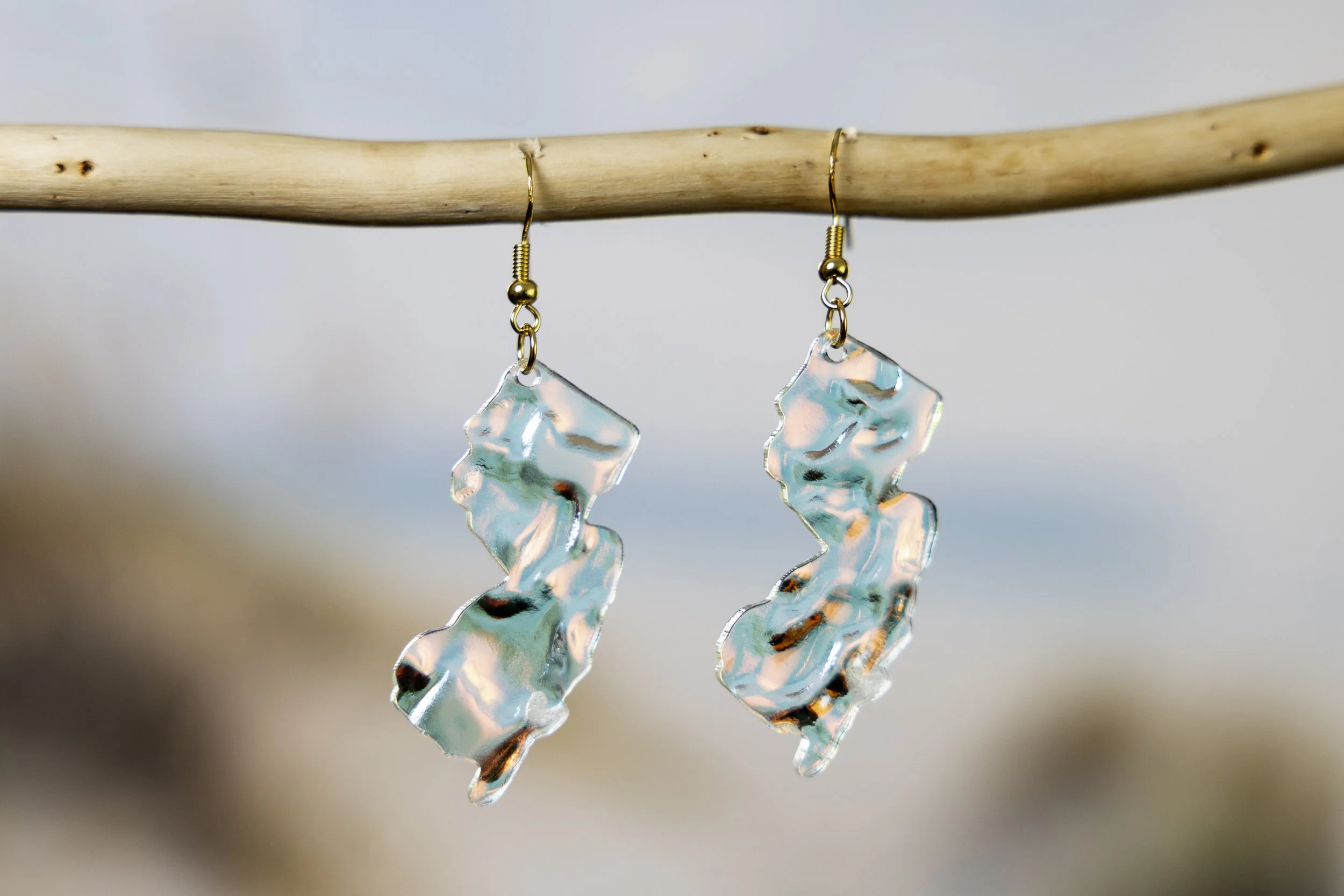 South Jersey Summer Earrings - Iridescent Water Ripple