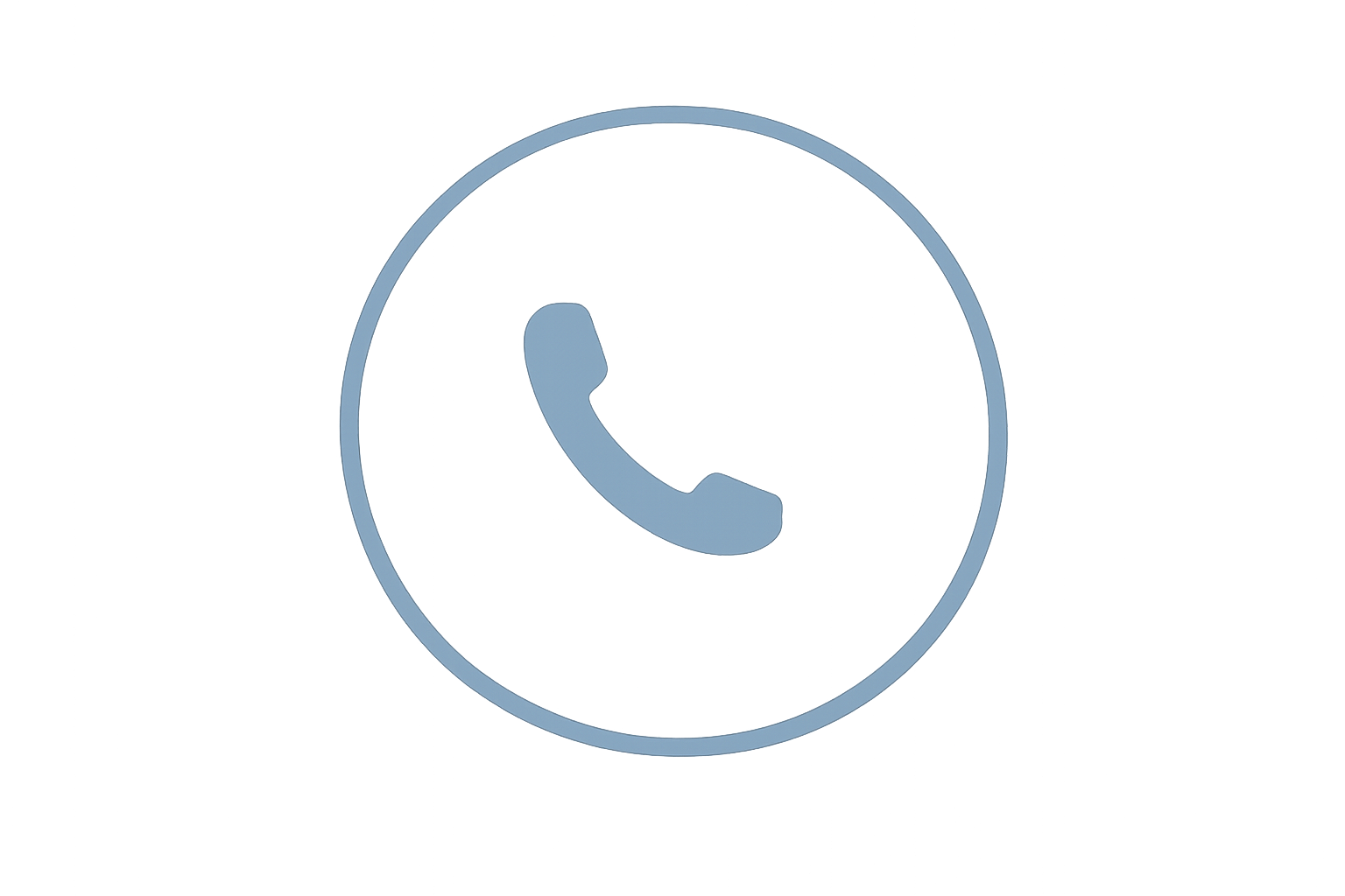 Icon of a telephone receiver inside a circle, representing a phone call or call function.