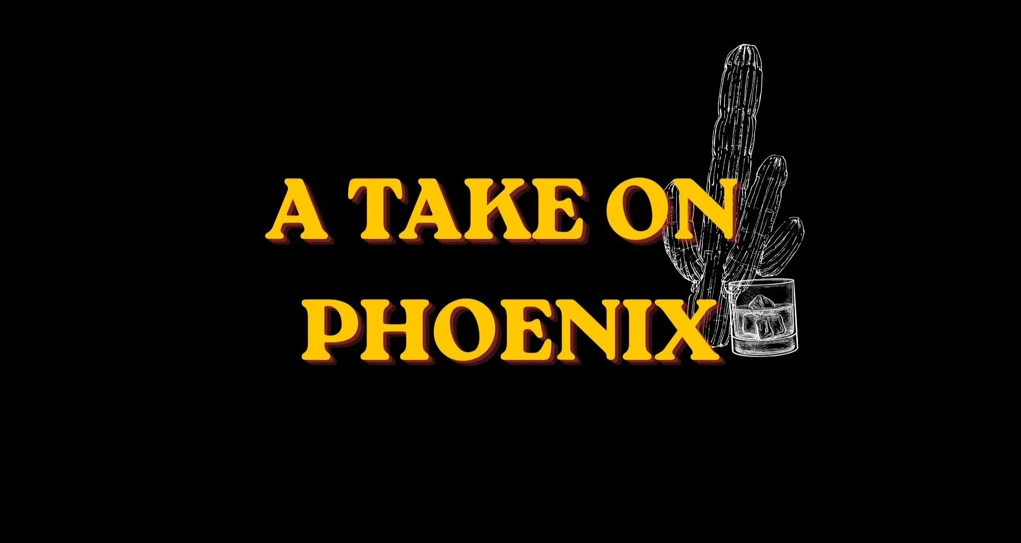 a take on phoenix logo cactus whiskey glass