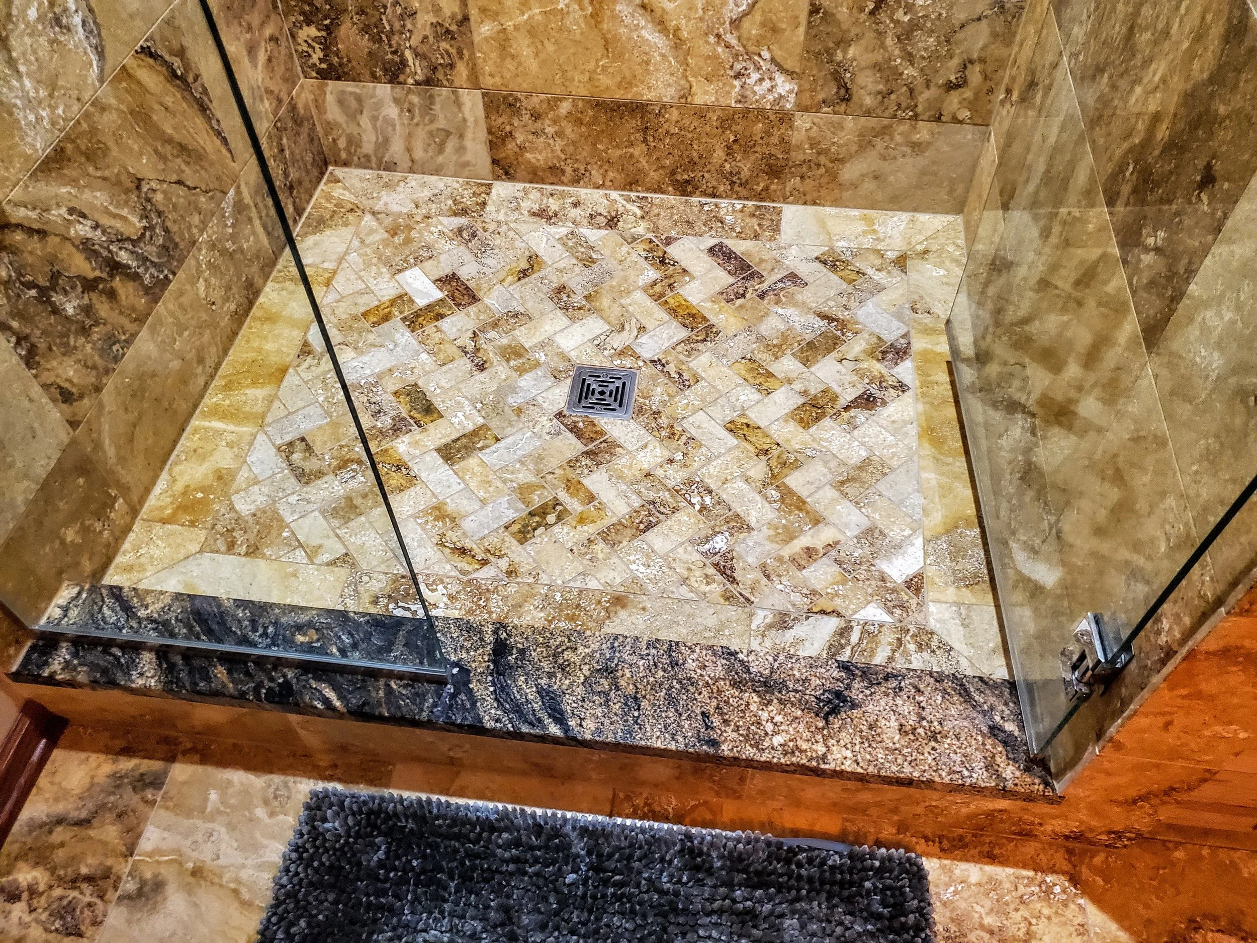 travertine-herringbone-shower-pan-tile-poplar-grove-il.jpg.jpg