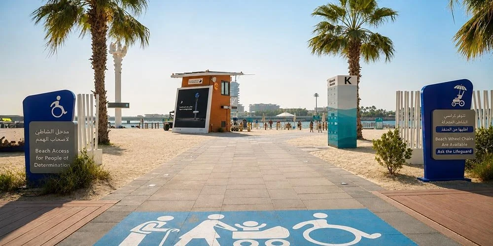 Jumeirah Beach 2 in Dubai. Accessible and inclusive beach