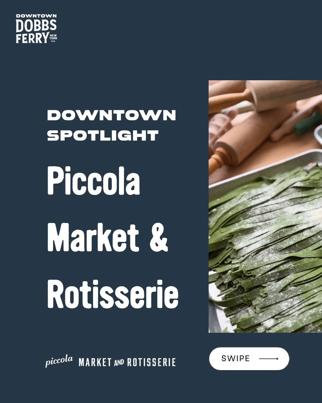 🍝 New to Cedar Street in Downtown Dobbs!

Piccola Market &amp; Rotisserie is opening May 11, brining fresh pastas, rotisserie chicken, empanadas, salads, prepared foods and easy take-home dinners to the Rivertowns.

Created by Chef Sergio Pennacchio