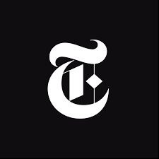 The logo of The New York Times, featuring a stylized blackletter 'T' on a black background.