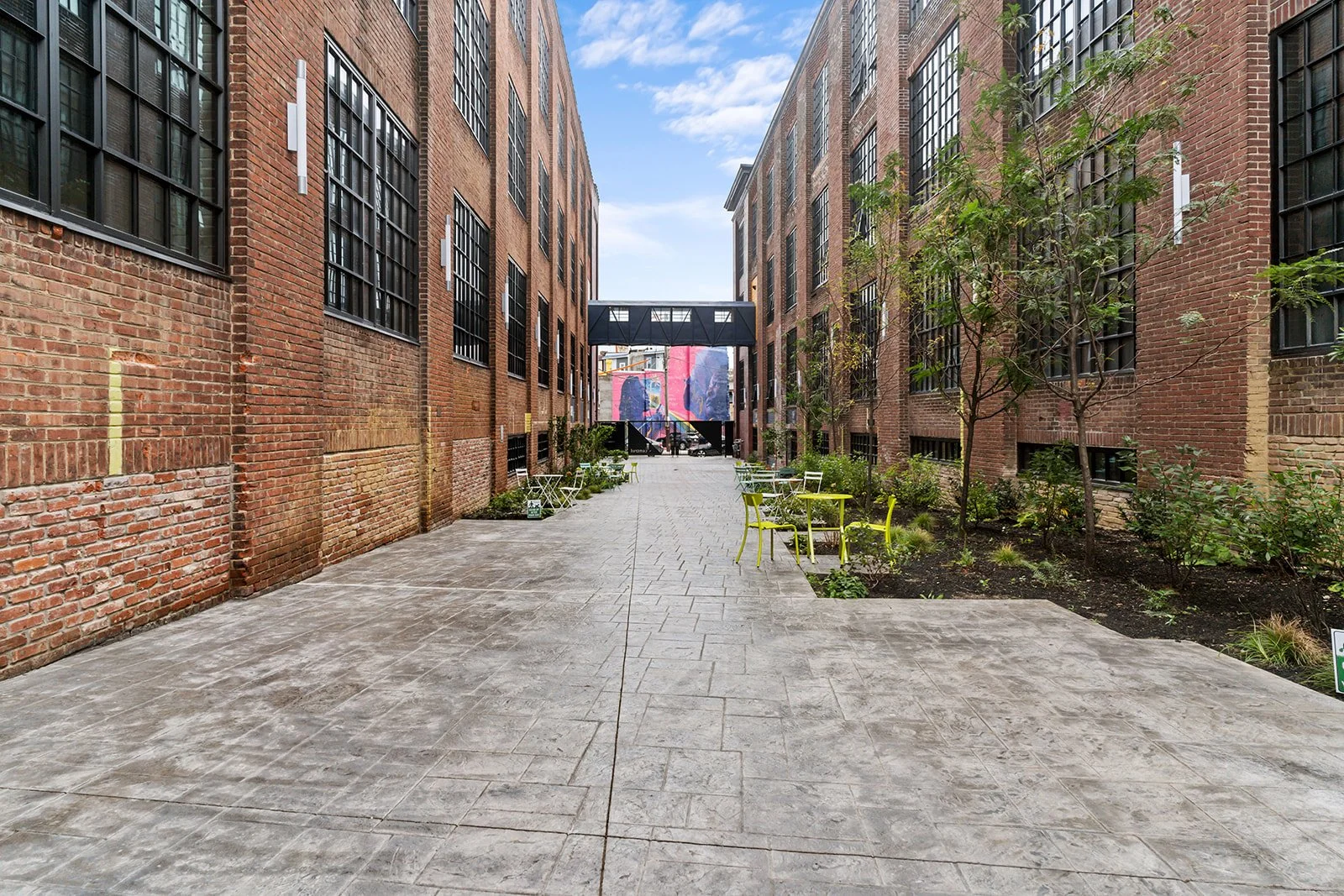 Wide shot of J-centrel's courtyard