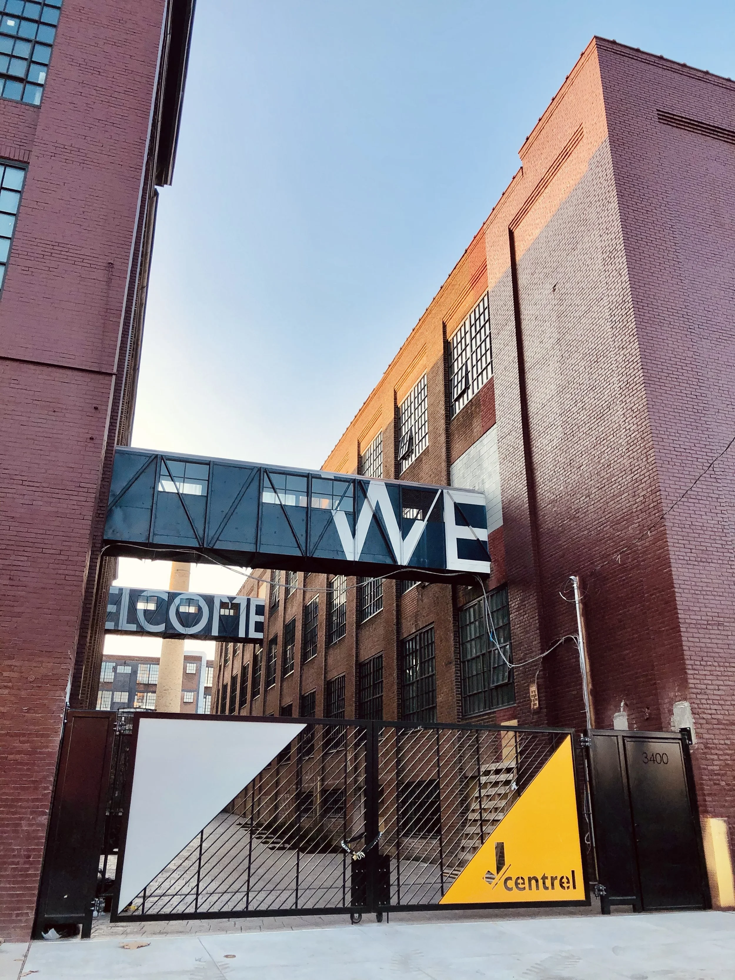 Wide shot of J-centrel's courtyard from the exterior