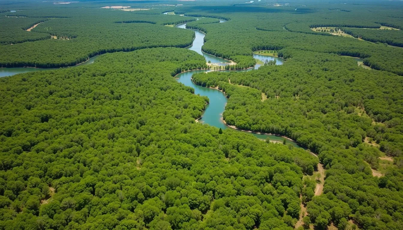Aerial-view-of-Alachua-County-Florida-landscape-showing-lush-green-forests-and-blue-waters.webp