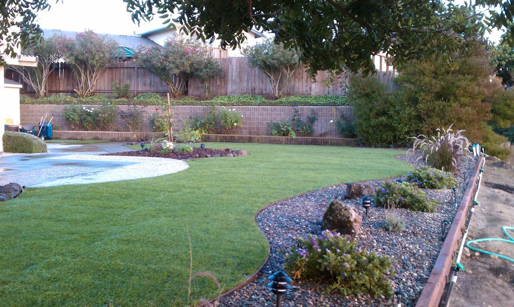 A finished backyard remodel in Pleasanton