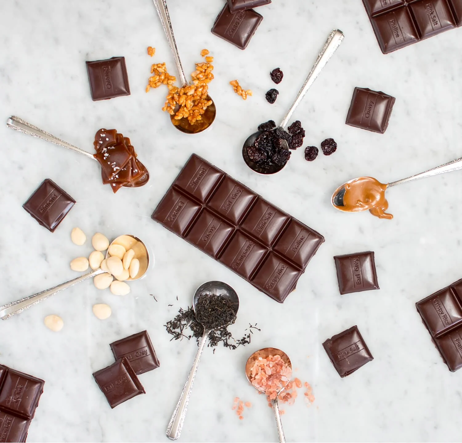 Capture Miss Maude Chocolates Marble Flatlay