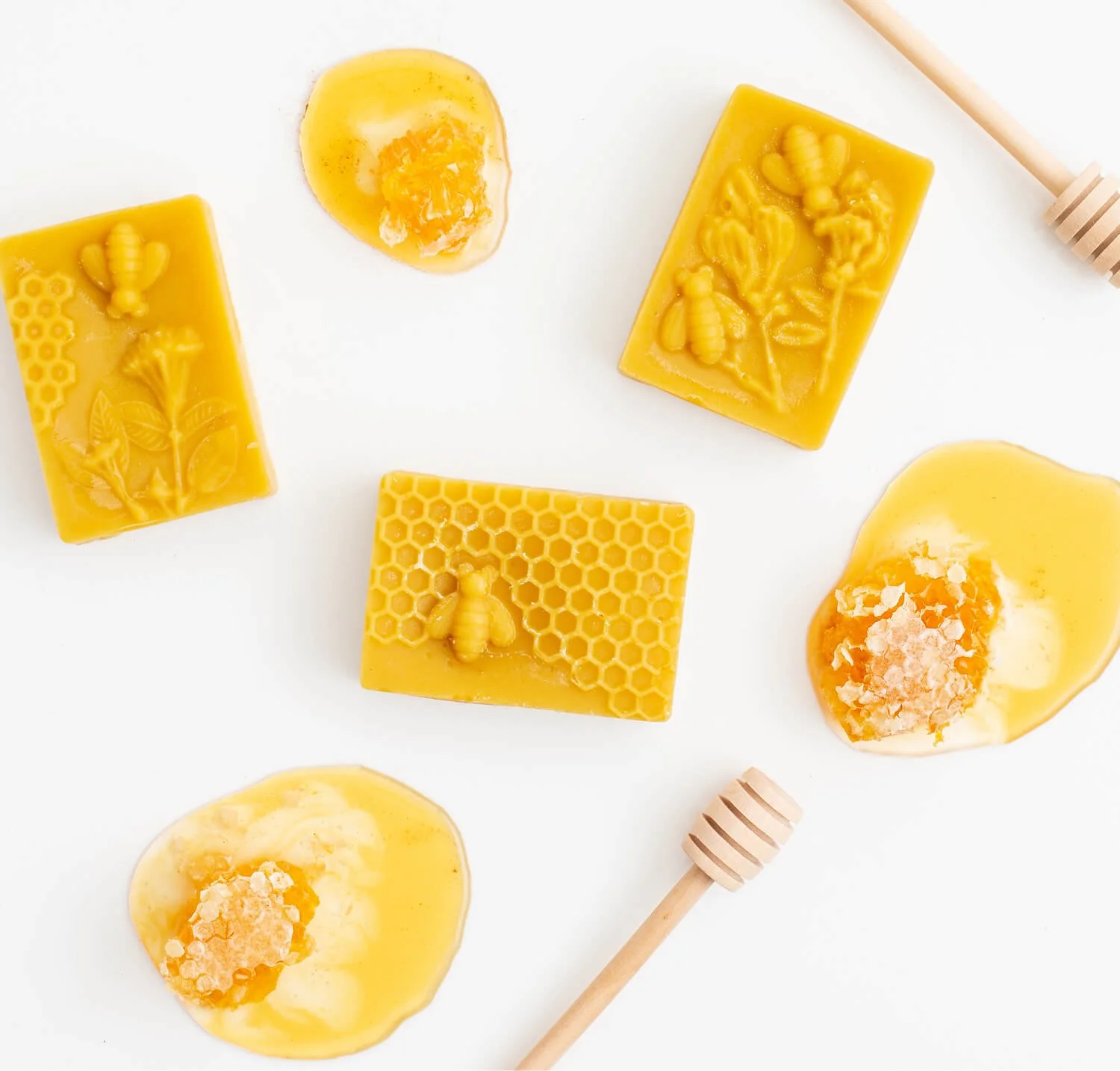 Honey Soaps Styled on White