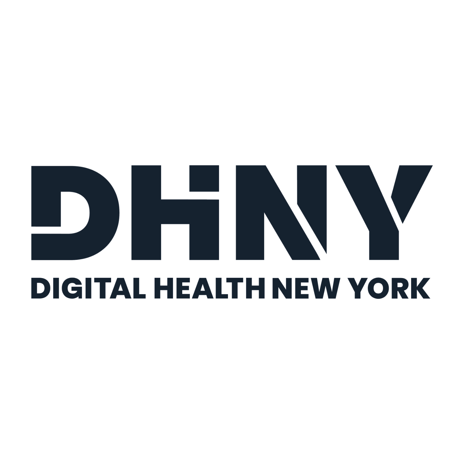 Logo for DHiNY, Digital Health New York with bold text and tagline.