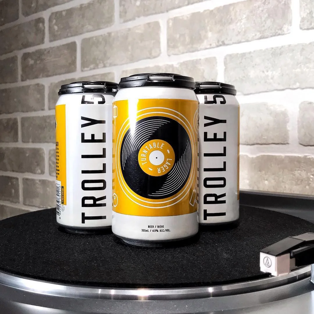 Trolley 5: “Turntable Lager” Label — Design (Agency: BLKWTR)