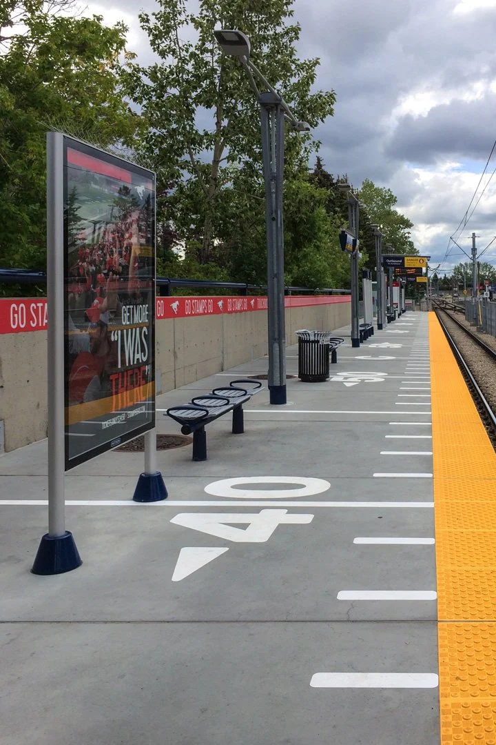 Calgary Stampeders: 2016 CTrain Station Takeover — Creative Direction & Design (No, this isn’t a mockup)