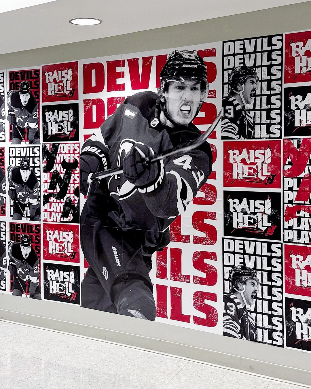 New Jersey Devils: 2025 Playoffs "Raise Hell" Environmental Graphics — Creative Direction & Design
