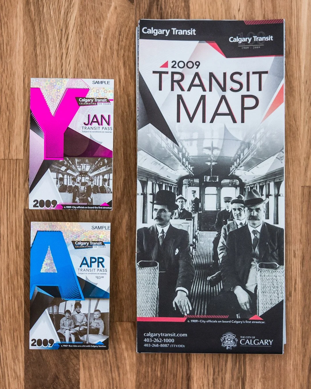Calgary Transit: 2009 Bus Passes, Transit Map Creative & Design