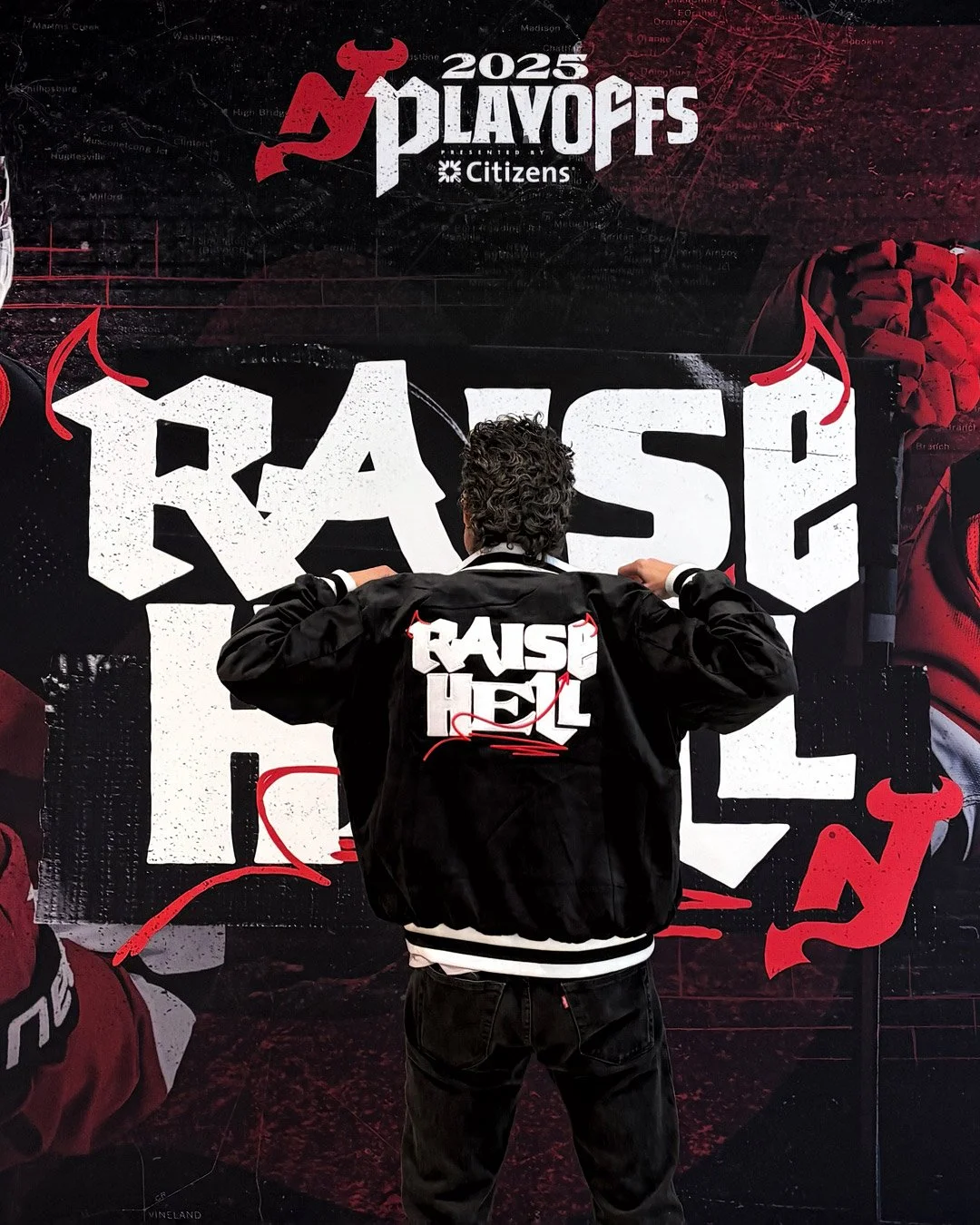 New Jersey Devils: 2025 Playoffs "Raise Hell" Campaign Application — Creative Direction & Design