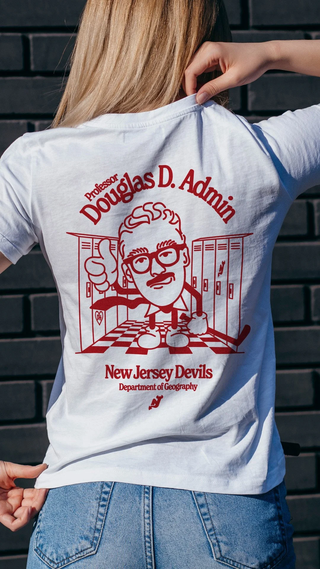 New Jersey Devils: 'Professor Douglas D. Admin" Graphic — Creative Direction, Design & Illustration