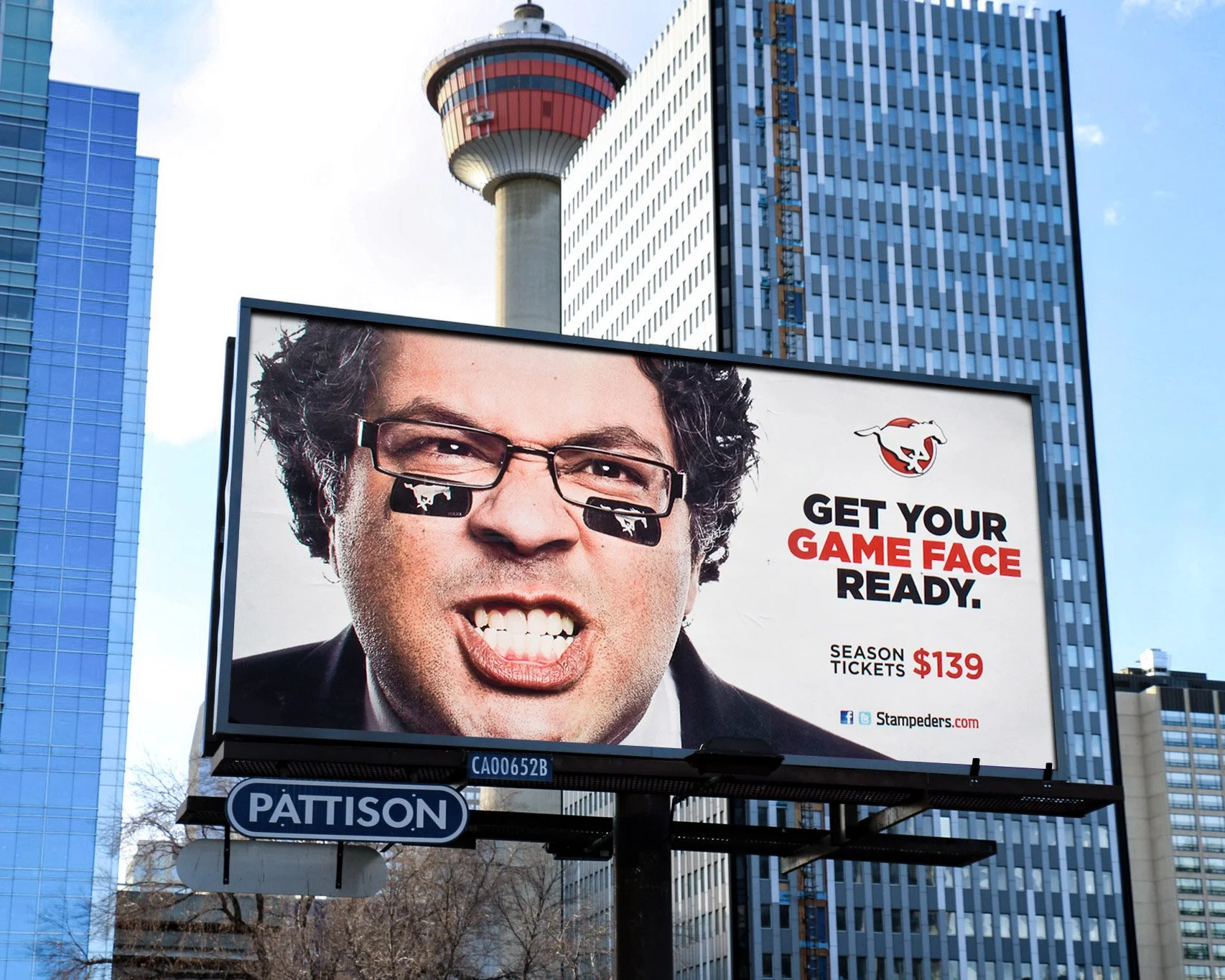 Calgary Stampeders: 2011 “Game Face” Campaign (feat. Mayor Nenshi) — Creative Direction & Design