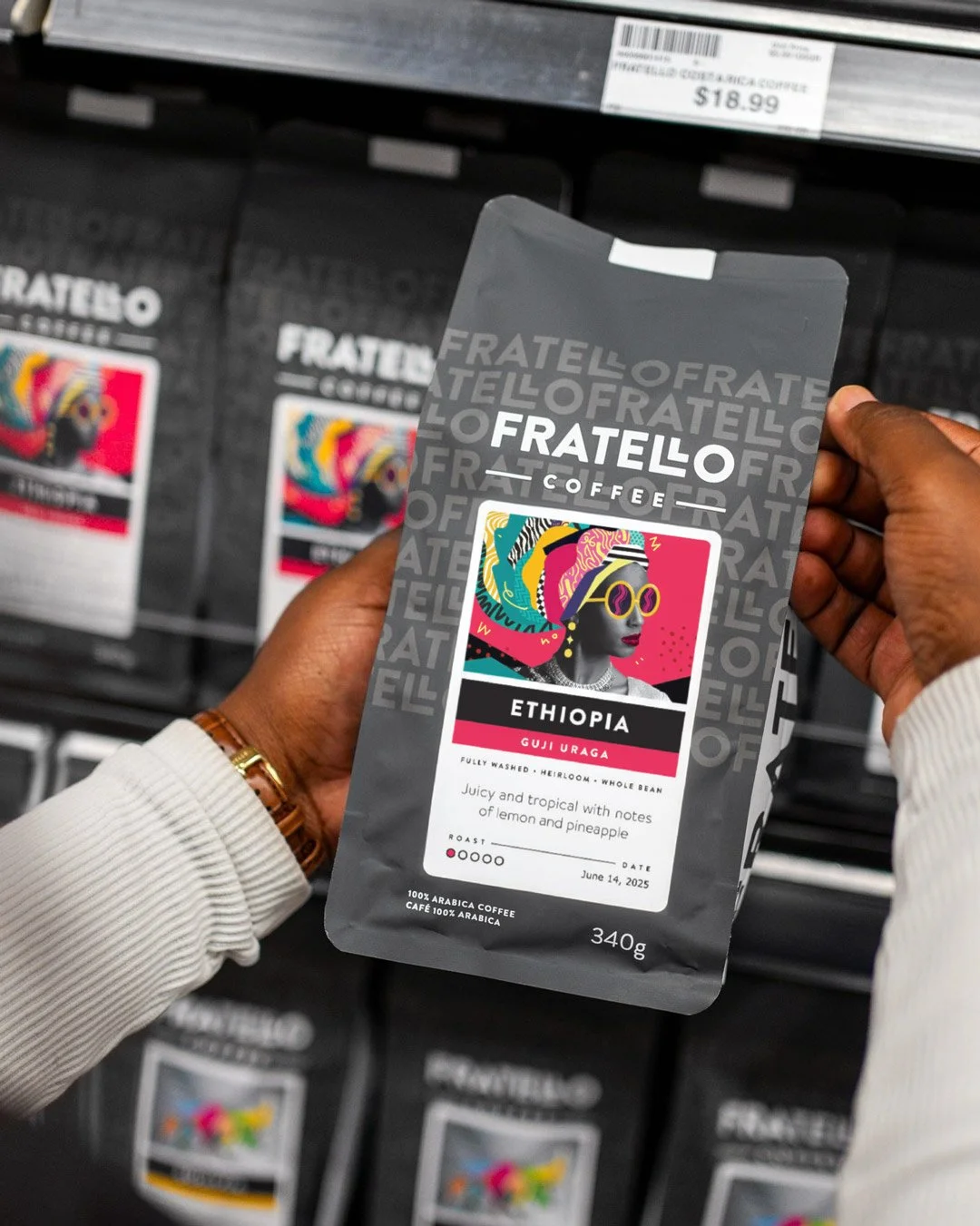 Fratello Coffee: Visual Identity — Creative Direction & Design (Illustration: Tyler Lemermeyer)