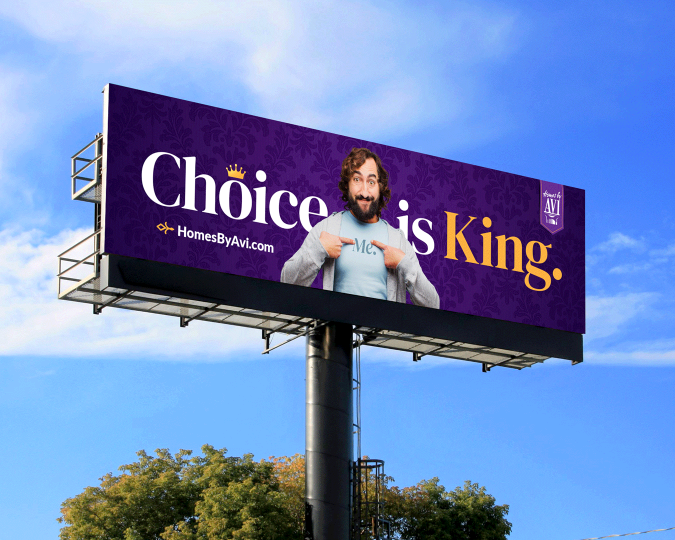 Homes by Avi: “Choice is King” Campaign — Creative Direction & Design