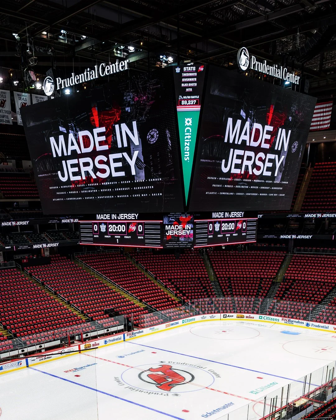 New Jersey Devils: "Made in Jersey" In-Arena Graphics — Art Direction