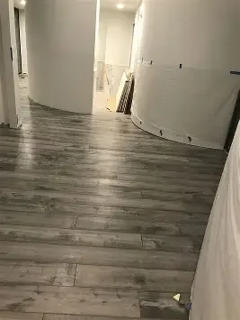 commercial vinyl plank flooring new installation
