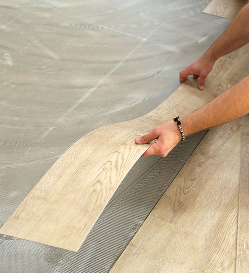 commercial vinyl plank flooring new install