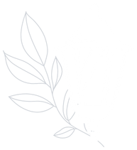 A white street lamp post with decorative leaves in blue beside it, against a black background.
