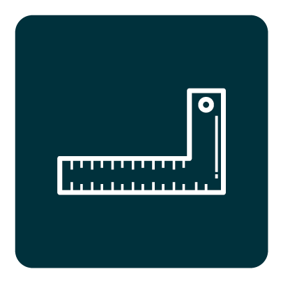 Simple white L-shaped ruler icon on a dark background. Owner Oversight, Everytime with Deck Masters. From the initial design conversation to the final walkthrough, your project is overseen by owner, Mike Fresch, who treats your home like his own.