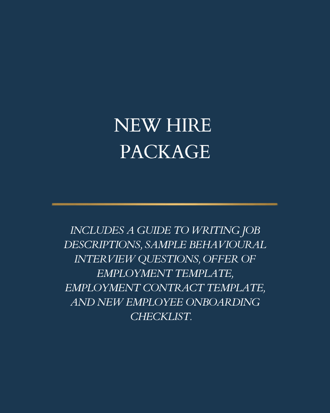 New Hire Package