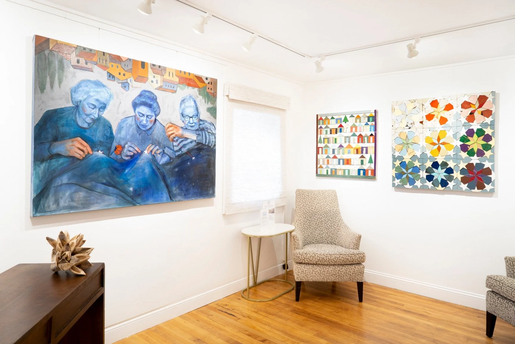 🥂 We have your Friday night plans 

Let us treat you to a night out! Join us on Friday, October 23 from 6-8 PM.
 
Artists will be in attendance and we'll be raising a glass to our coziest show yet.
 
Common Thread explores the art of handwork&mdash;