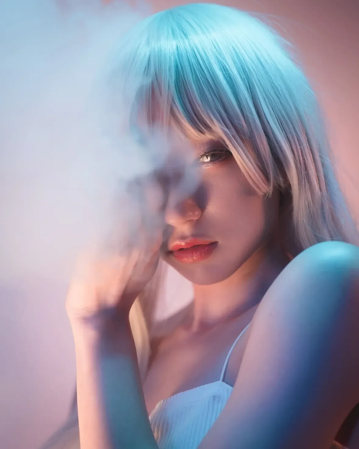 Lost in a haze of neon dreams.