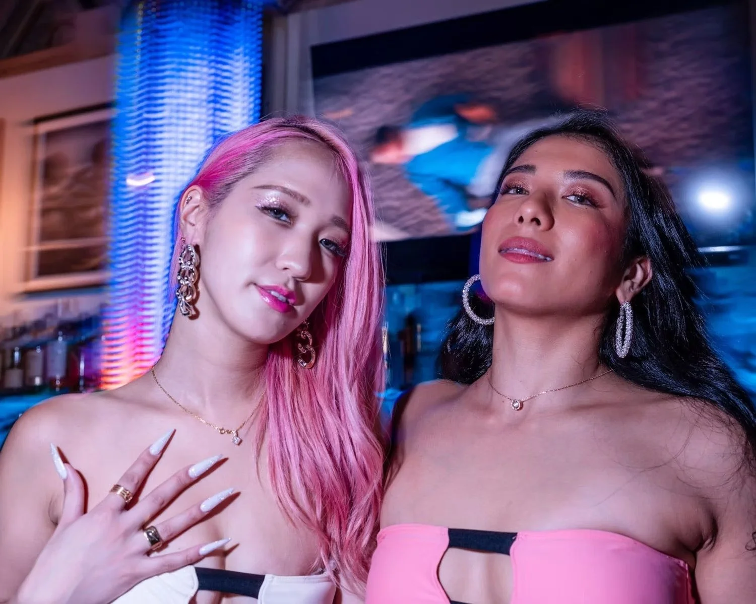 Women Posing at party in Tokyo