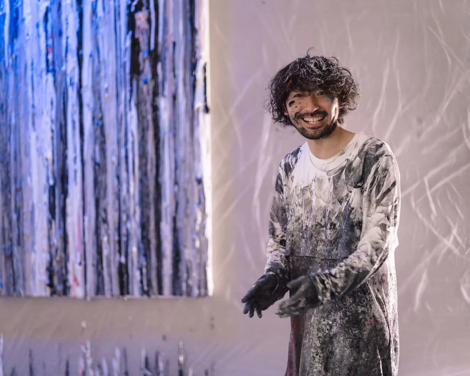 Artist Smiling After Painting