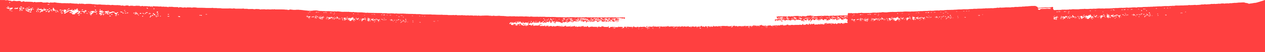 Red paintbrush stroke on a white background.