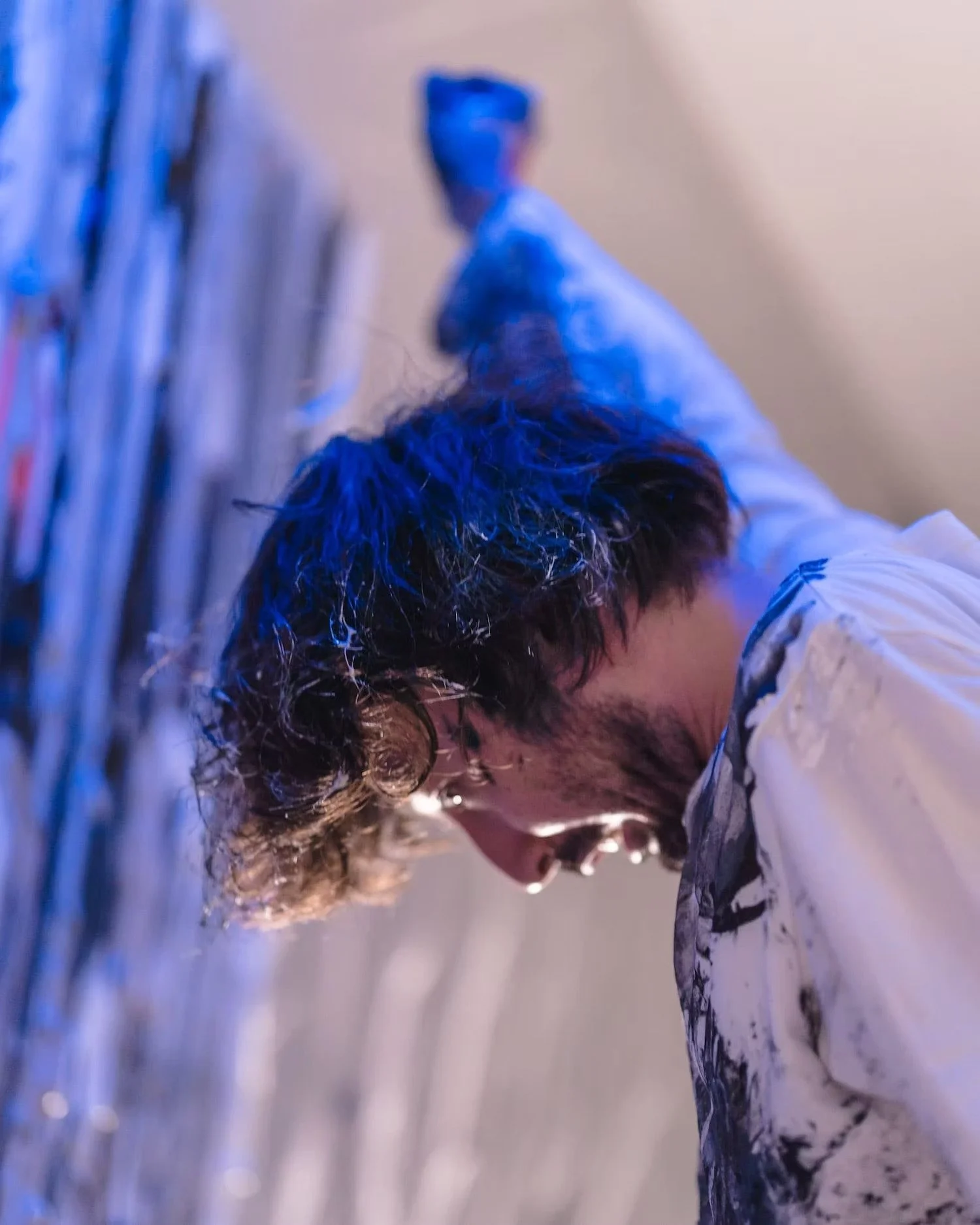 Artist Creating Abstract Art
