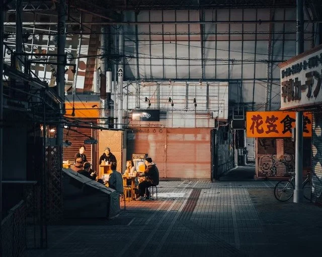 Street View of Tokyo Restaurant at Night