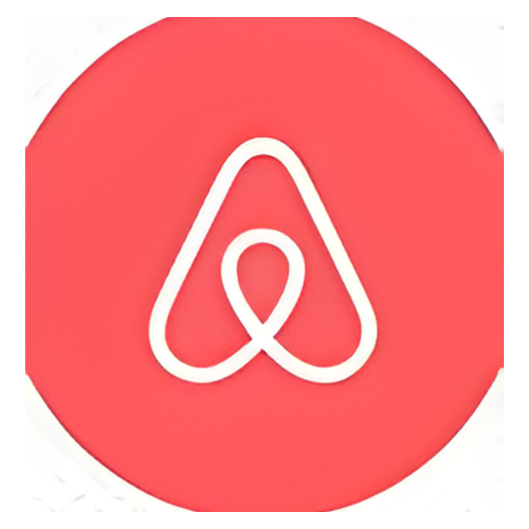 Close-up of a red and white target symbol.