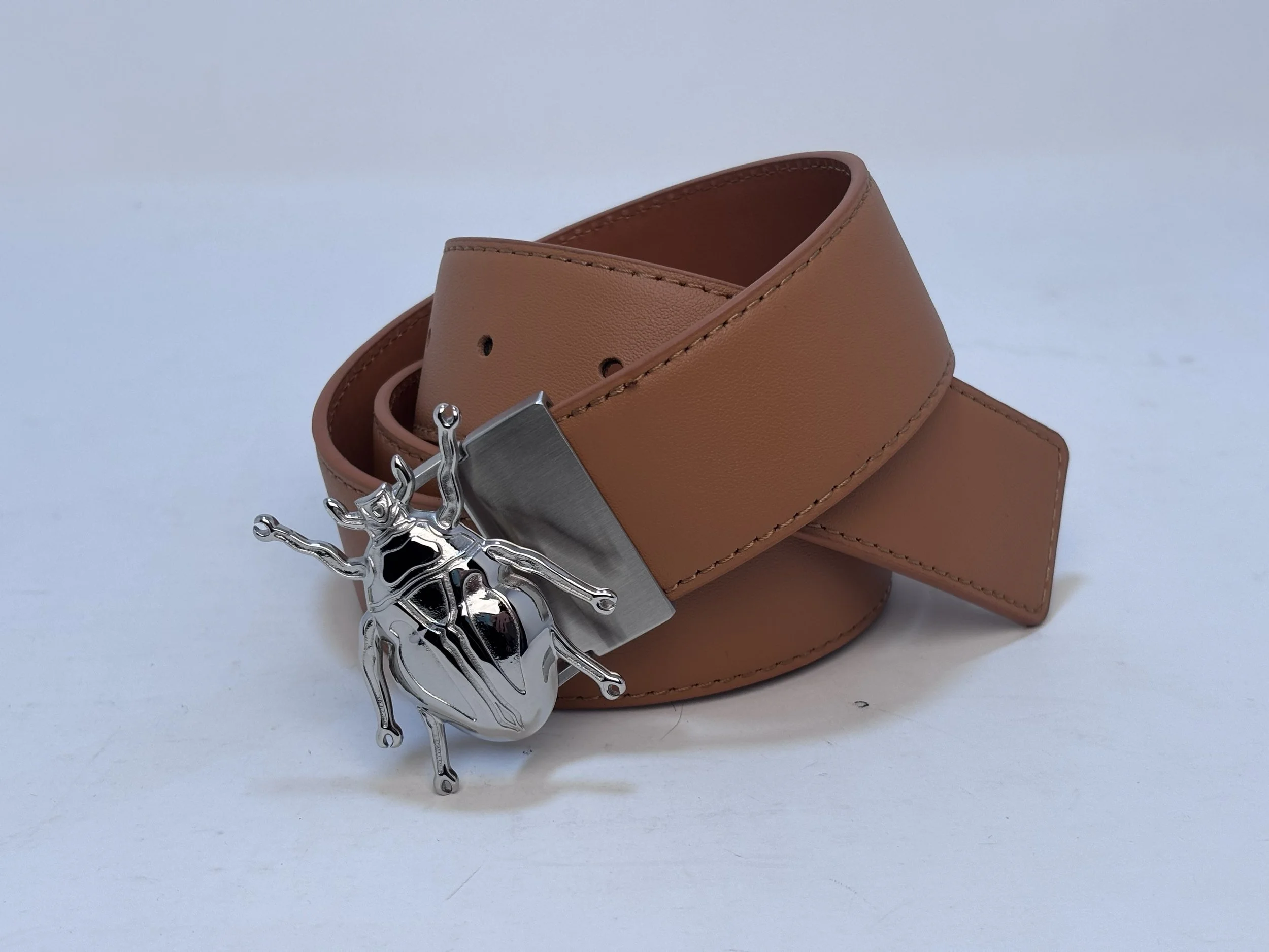 Scarab Brown Belt with Siliver.jpg