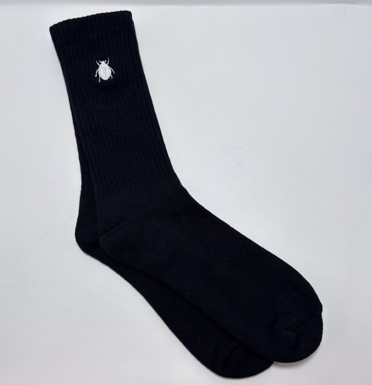 All Black socks with white scarab.png