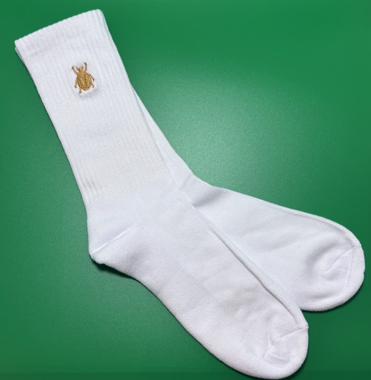 White gold scarab socks.png