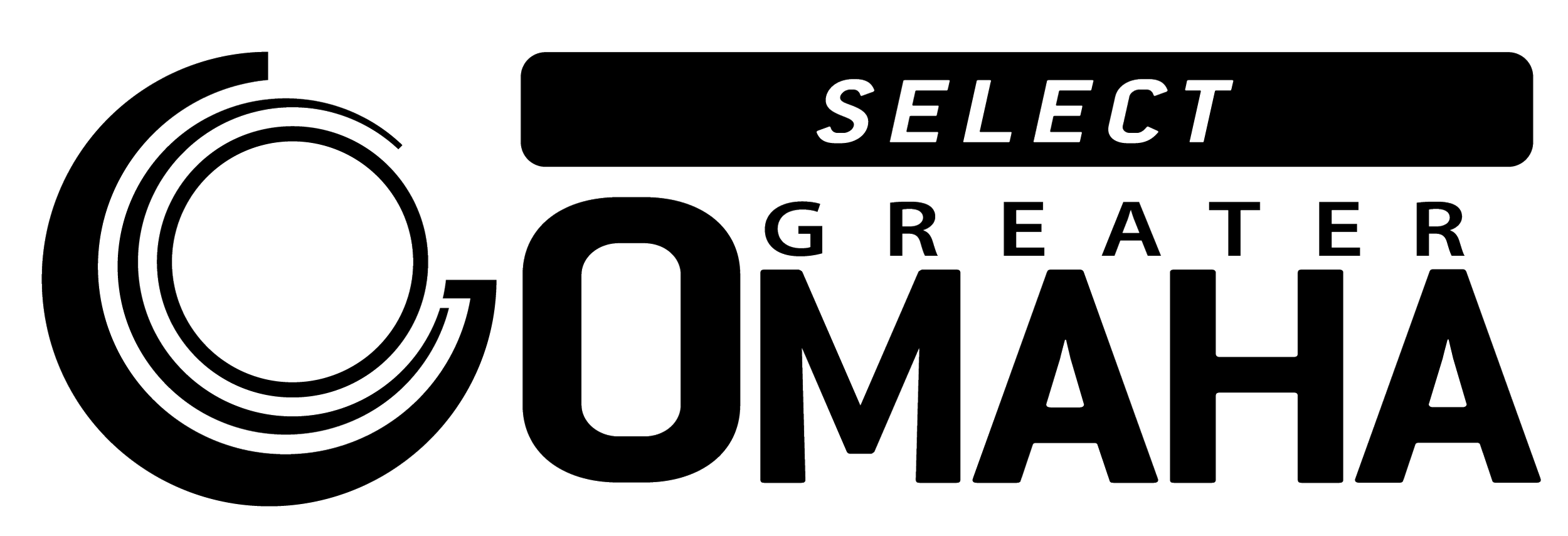 Logo with text 'Select Greater OMAHA' and a circular graphic element.