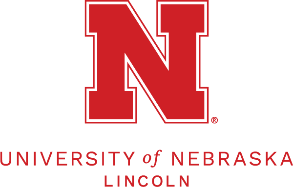 Logo of the University of Nebraska, Lincoln, featuring a large red letter N with black outline and red text.