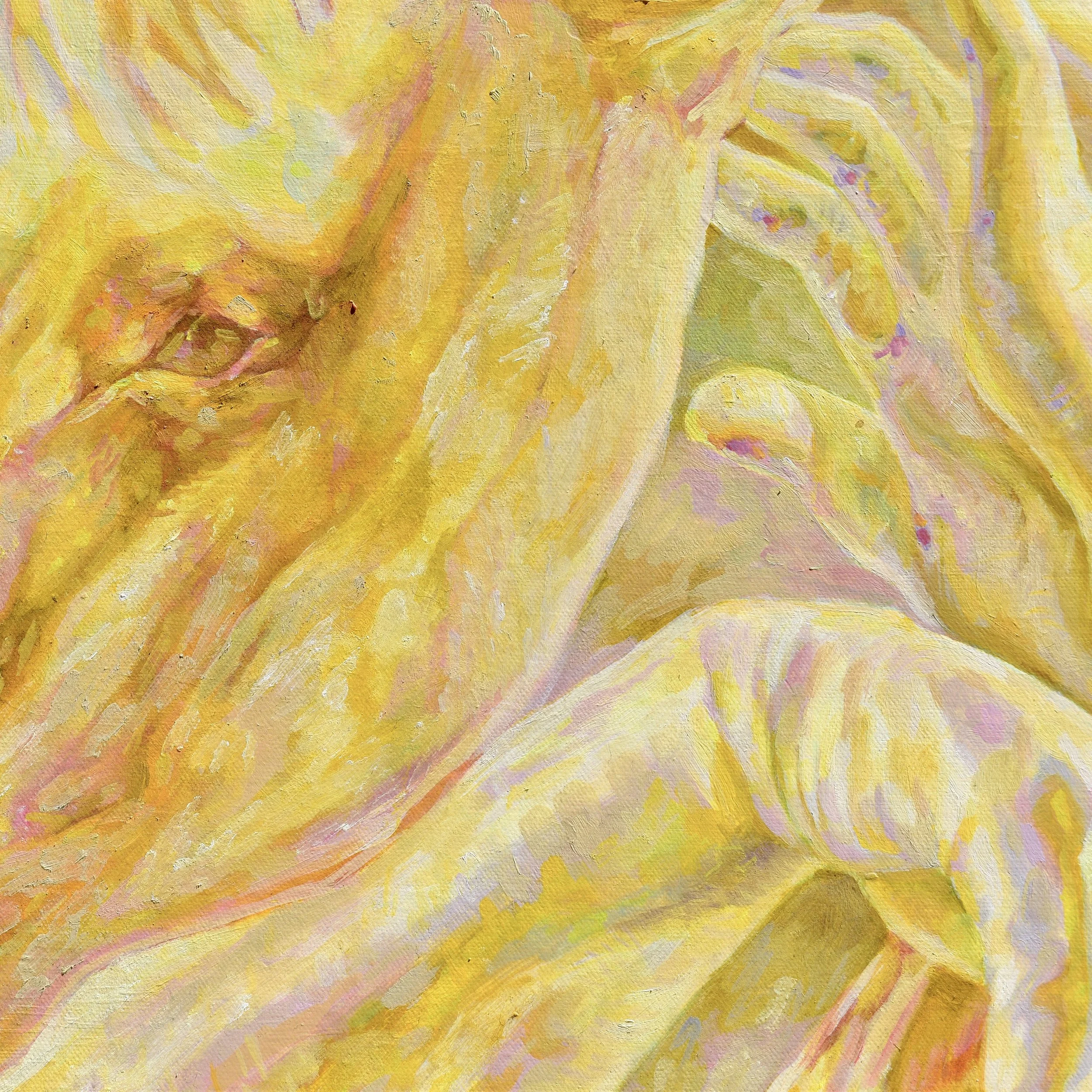 "Scab" (detail), oil on canvas, 36 x 36 In