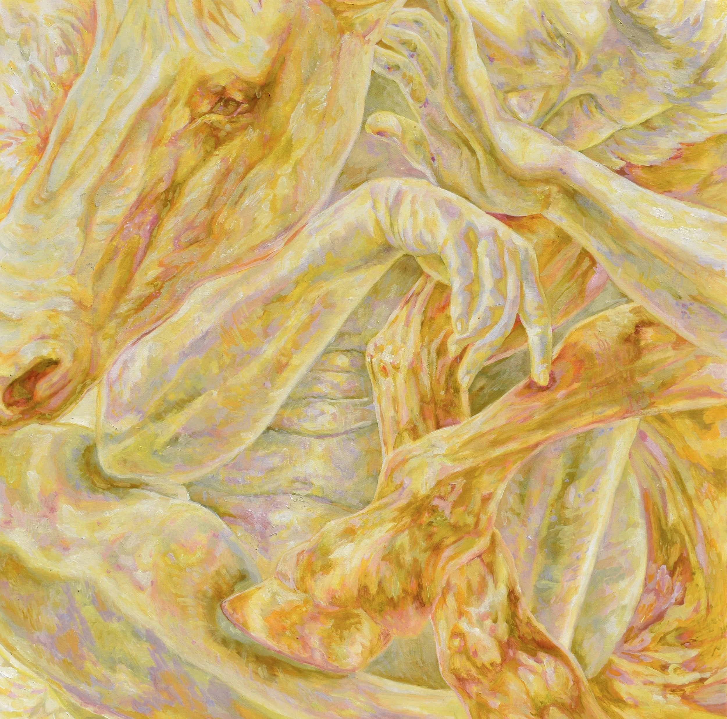 "Scab", oil on canvas, 36 x 36 In