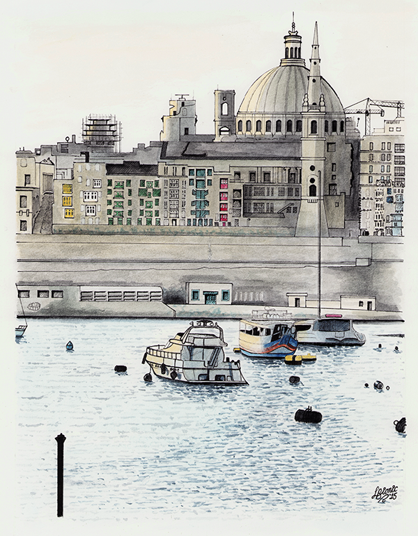 Stroke13 - Landscape - Malta Sunrise
