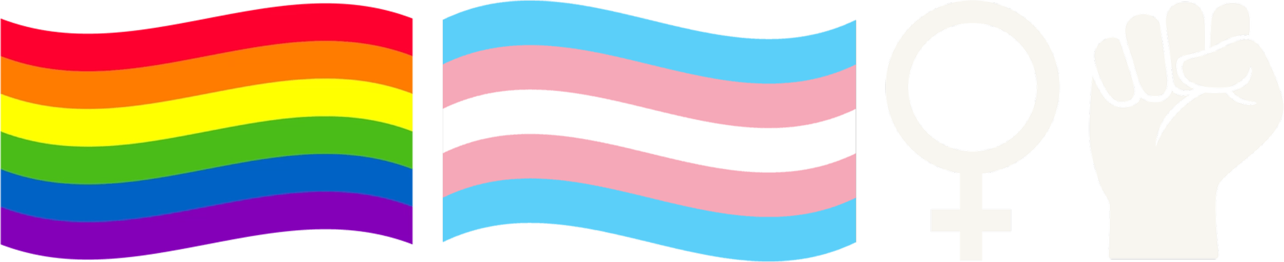 Queer and POC ally Footer Icons