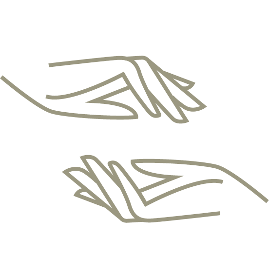 Two hands Icon for Come Home Therapy in Norwalk, CT
