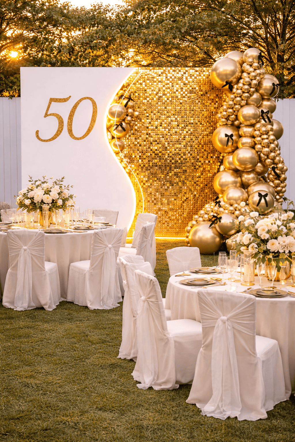 48 Panel - Shimmering Birthday Mosaic Backdrop